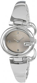 Gucci Guccissima Quartz Diamonds Brown Dial Silver Steel Strap Watch For Women - YA134503