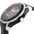 Gucci Dive Embroidered Tiger Motif Black Dial Black Rubber Strap Watch For Men - YA136318