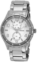 Guess Siren White Dial Silver Steel Strap Watch for Women - W0442L1