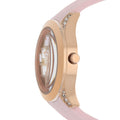 Guess Clarity Gold Dial Pink Silicone Strap Watch for Women - GW0109L2