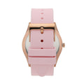 Guess Clarity Gold Dial Pink Silicone Strap Watch for Women - GW0109L2