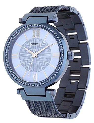 Guess Soho Blue Dial with Diamonds Blue Stainless Steel Strap Watch For Women - W0638L3