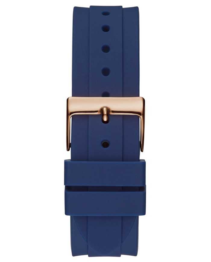 Guess Eclipse White Dial Blue Rubber Strap Watch for Women - GW0315L2