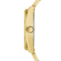 Guess Luna White Dial Gold Steel Strap Watch for Women - GW0308L2