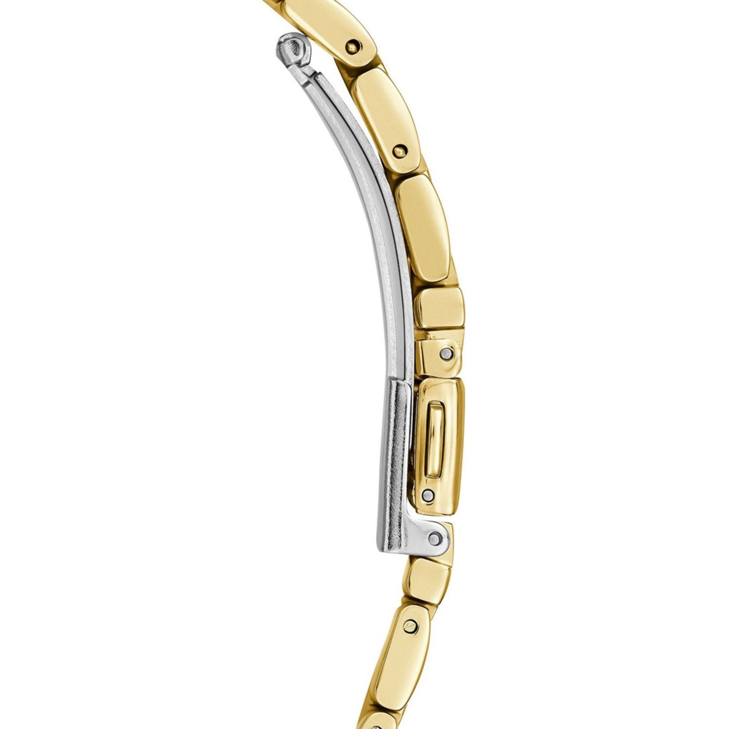 Guess Luna White Dial Gold Steel Strap Watch for Women - GW0308L2