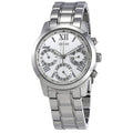 Guess Mini Sunrise Silver Dial Silver Steel Strap Watch For Women - W0448L1