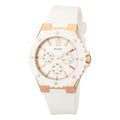 Guess Overdrive Analog White Dial White Rubber Strap Watch for Women - W10614L2