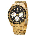 Guess Odyssey Multifunction Black Dial Gold Steel Strap Watch For Men - W1107G4