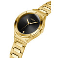 Guess Scope Quartz Black Dial Gold Steel Strap Watch for Men - GW0427G2