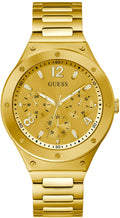 Guess Scope Gold Dial Gold Steel Strap Watch for Men - GW0454G2