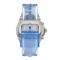 Guess Athena Active Life Clear White Dial Blue Rubber Strap Watch for Women - GW0409L1