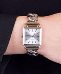 Guess Vanity Silver Dial Silver Steel Strap Watch for Women - W1029L1