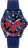 Guess Odyssey Analog Blue Dial Blue Rubber Strap Watch For Men - W1108G1