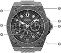 Guess Legacy Grey Dial Grey Silicone Strap Watch For Men - W1048G1