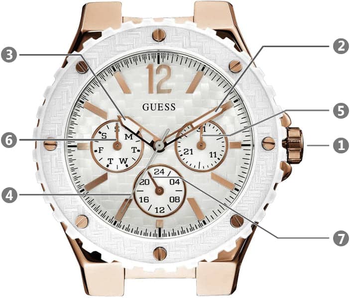 Guess Overdrive Analog White Dial White Rubber Strap Watch for Women - W10614L2