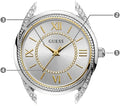 Guess Whisper Silver Dial Gold Mesh Bracelet Watch for Women - W1084L2