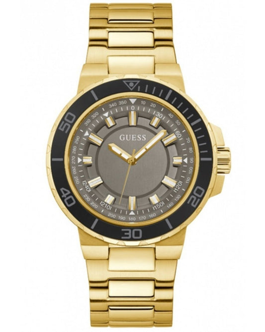 Guess Track Grey Dial Gold Steel Strap Watch for Men - GW0426G2