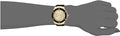 Guess Athena Gold Dial Black Rubber Strap Watch For Women - GW0030L2