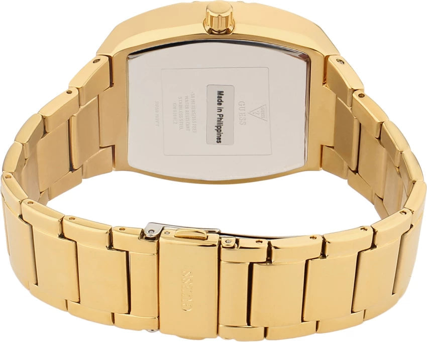 Guess Raven Diamonds Gold Dial Gold Steel Strap Watch for Women - GW0104L2