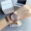 Michael Kors Skylar Rose Gold Dial Rose Gold Steel Strap Watch for Women - MK5868