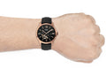 Fossil Townsman Automatic Black Dial Black Leather Strap Watch for Men - ME3170