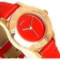 Marc Jacobs Blade Red Dial Red Leather Strap Watch for Women - MBM1210