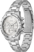 Hugo Boss Ikon Chronograph White Dial Silver Steel Strap Watch for Men - 1512962