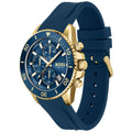 Hugo Boss Admiral Chronograph Blue Dial Blue Rubber Strap Watch for Men - 1513965