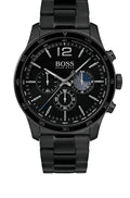 Hugo Boss Professional Chronograph Black Dial Black Steel Strap Watch for Men - 1513528