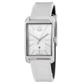 Calvin Klein Window White Dial White Leather Strap Watch for Men - K2M21120