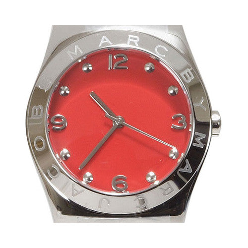 Marc Jacobs Classic Red Dial Silver Steel Strap Watch for Women - MBM3031