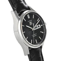 Tag Heuer Carrera Automatic 41mm Black Dial Black Leather Strap Watch for Men - WAR201A.FC6266