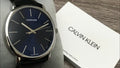 Calvin Klein Posh Black Dial Black Leather Strap Watch for Men - K8Q311C1