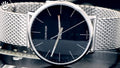 Calvin Klein High Noon Black Dial Silver Mesh Bracelet Watch for Men - K8M21121