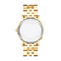 Movado Museum Black Dial Gold Steel Strap Watch For Men - 606997