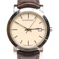 Burberry Heritage Beige Dial Brown Leather Strap Watch for Men - BU1777