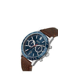 Hugo Boss Allure Blue Dial Brown Leather Strap Watch for Men - 1513921