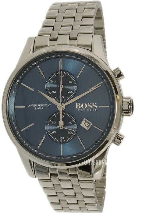 Hugo Boss Jet Chronograph Blue Dial Silver Steel Strap Watch for Men - 1513384