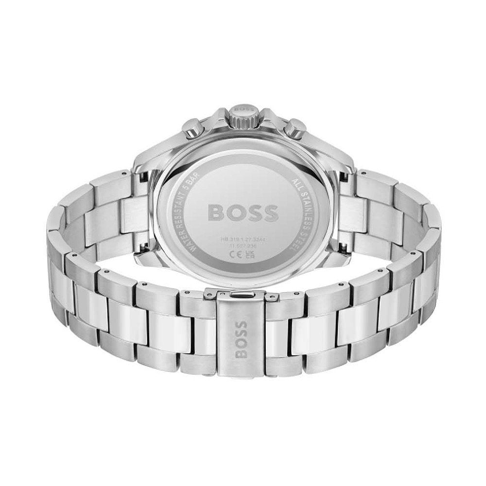 Hugo Boss Champion Black Dial Silver Steel Strap Watch for Men - 1513871