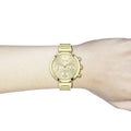 Hugo Boss Flawless Chronograph Gold Dial Gold Steel Strap Watch for Women - 1502532