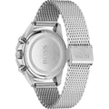 Hugo Boss Admiral Black Dial Silver Mesh Bracelet Watch for Men - 1513904