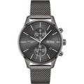 Hugo Boss Associate Black Dial Black Mesh Bracelet Watch for Men - 1513769