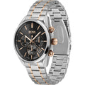 Hugo Boss Champion Chronograph Black Dial Two Tone Steel Strap Watch for Men - 1513819