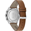 Hugo Boss Grandmaster Grey Dial Brown Leather Strap Watch for Men - 1513882