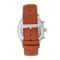 Hugo Boss Grand Prix White Dial Brown Leather Strap Watch for Men - 1513475