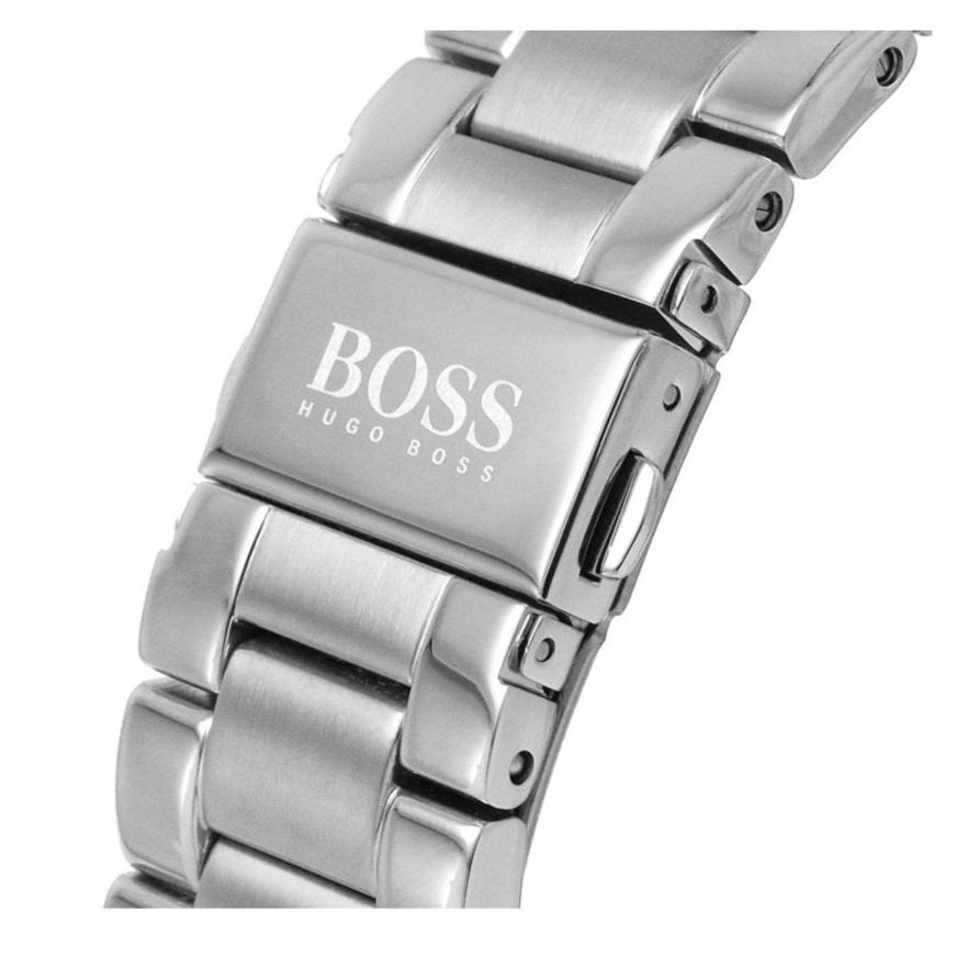 Hugo Boss Pilot Chronograph Blue Dial Silver Steel Strap Watch for Men - 1513850