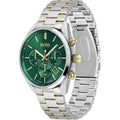 Hugo Boss Champion Chronograph Green Dial Two Tone Steel Strap Watch for Men - 1513878