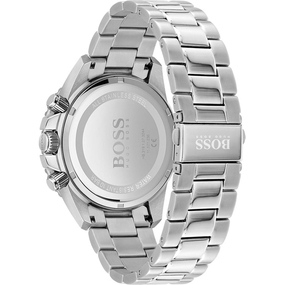 Hugo Boss Grand Prix Blue Dial Silver Steel Strap Watch for Men - 1513478