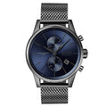 Hugo Boss Jet Chronograph Blue Dial Gunmetal Grey Mesh Bracelet Watch for Men - 1513677