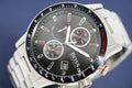 Hugo Boss Rafale Chronograph Black Dial Silver Steel Strap Watch for Men - 1513509